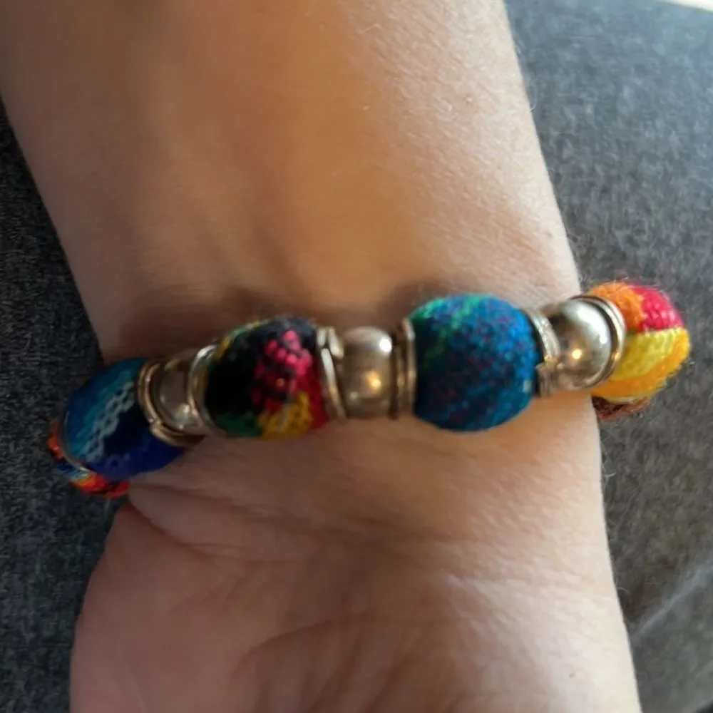 Bundle Sale 3 for $15 | Thread Weave Beaded Stretch Bracelet | Statement - Picture 4 of 7